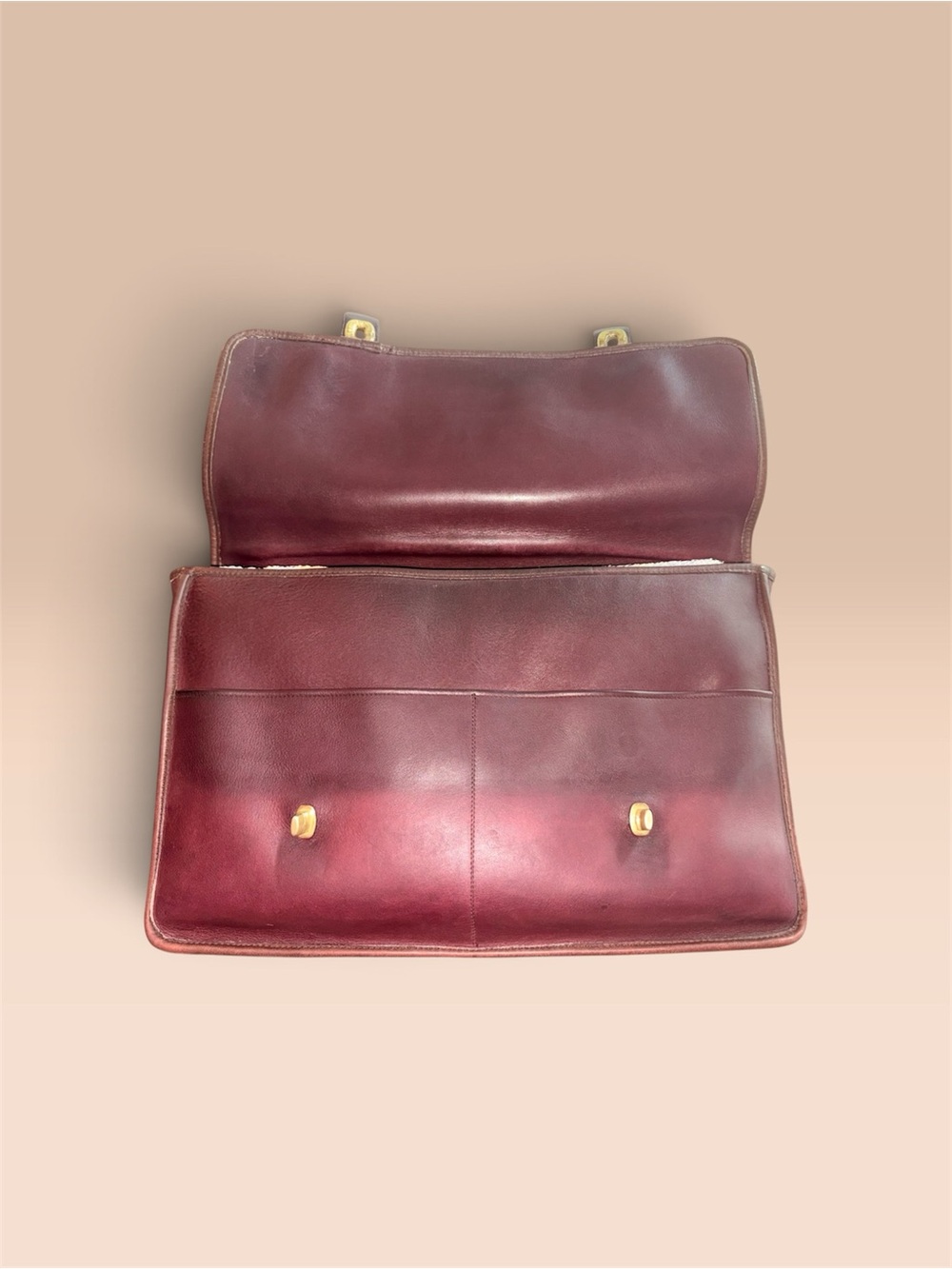 Burgundy Coach diplomat Briefcase - Picture 2 of 11